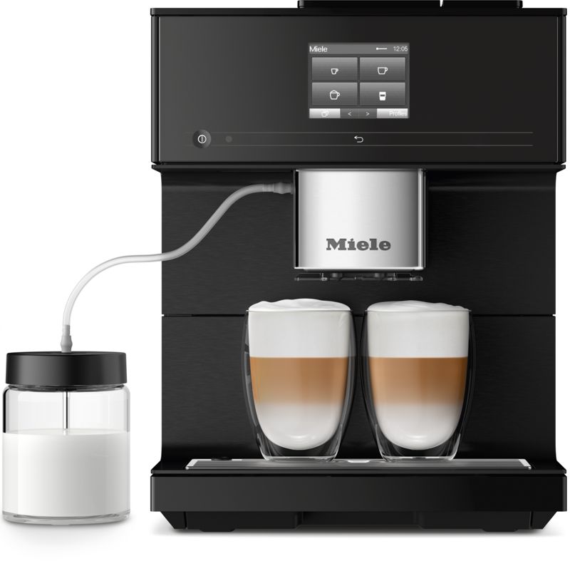 Miele CM 7750 CoffeeSelect Obsidian Black, model CM 7750 CoffeeSelect — countertop coffee machines specified and installed by iKitchen Cabinetry