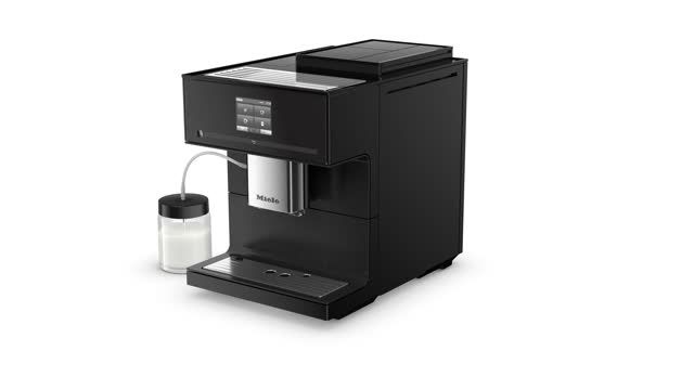 Miele CM 7750 CoffeeSelect Obsidian Black, model CM 7750 CoffeeSelect — countertop coffee machines specified and installed by iKitchen Cabinetry, view 5