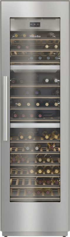 Miele 24" MasterCool Wine Refrigerator, model KWT 2602 SF — wine units specified and installed by iKitchen Cabinetry