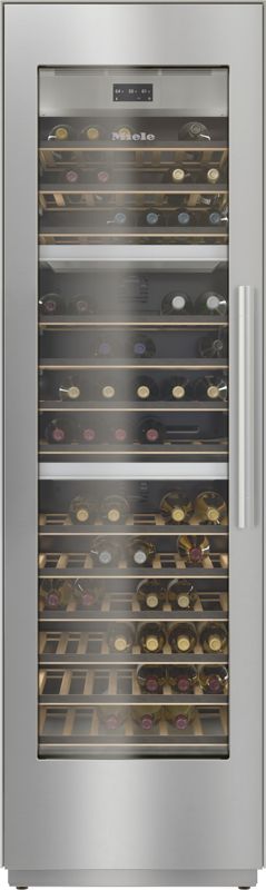 Miele 24" MasterCool wine refrigerator, model KWT 2612 SF — wine units specified and installed by iKitchen Cabinetry