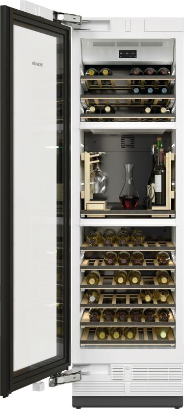 Miele 24" MasterCool Wine Refrigerator, model KWT 2672 ViS — wine units specified and installed by iKitchen Cabinetry