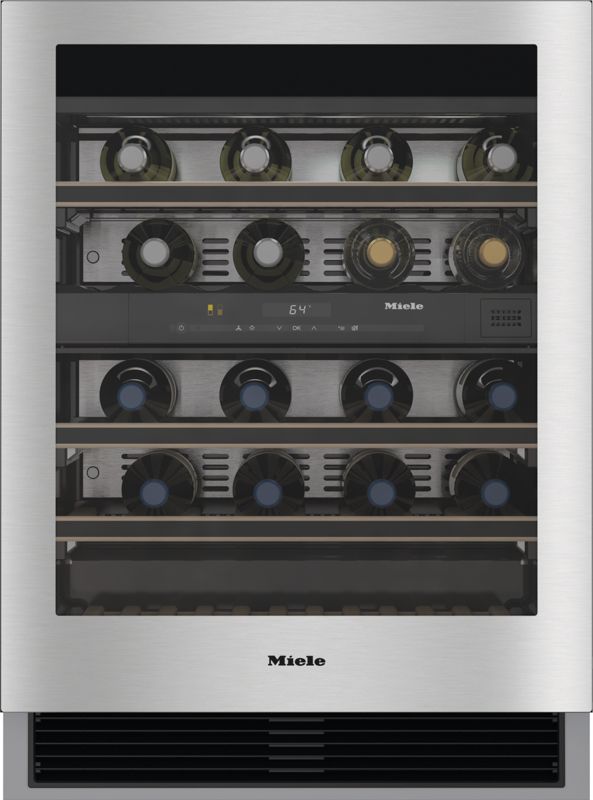 Miele 24" built-under wine refrigerator, model KWT 6322 UG — wine units specified and installed by iKitchen Cabinetry
