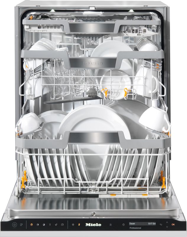 Miele Fully integrated Full-sized dishwasher with 3D MultiFlex Tray PFD 104 SCVi XXL [120V] without front, model PFD 104 SCVi XXL [120V] — professional dishwashers specified and installed by iKitchen Cabinetry, view 3