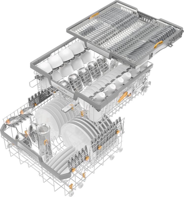 Miele Fully integrated Full-sized dishwasher with 3D MultiFlex Tray PFD 104 SCVi XXL [120V/208-240V] without front, model PFD 104 SCVi XXL [120V/208-240V] — professional dishwashers specified and installed by iKitchen Cabinetry, view 2