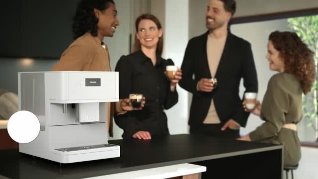 Miele CM 6160 MilkPerfection Lotus white, model CM 6160 MilkPerfection — countertop coffee machines specified and installed by iKitchen Cabinetry, view 4