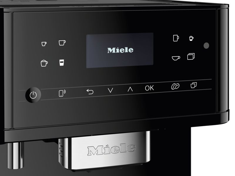 Miele CM 6160 MilkPerfection Obsidian Black, model CM 6160 MilkPerfection — countertop coffee machines specified and installed by iKitchen Cabinetry, view 5