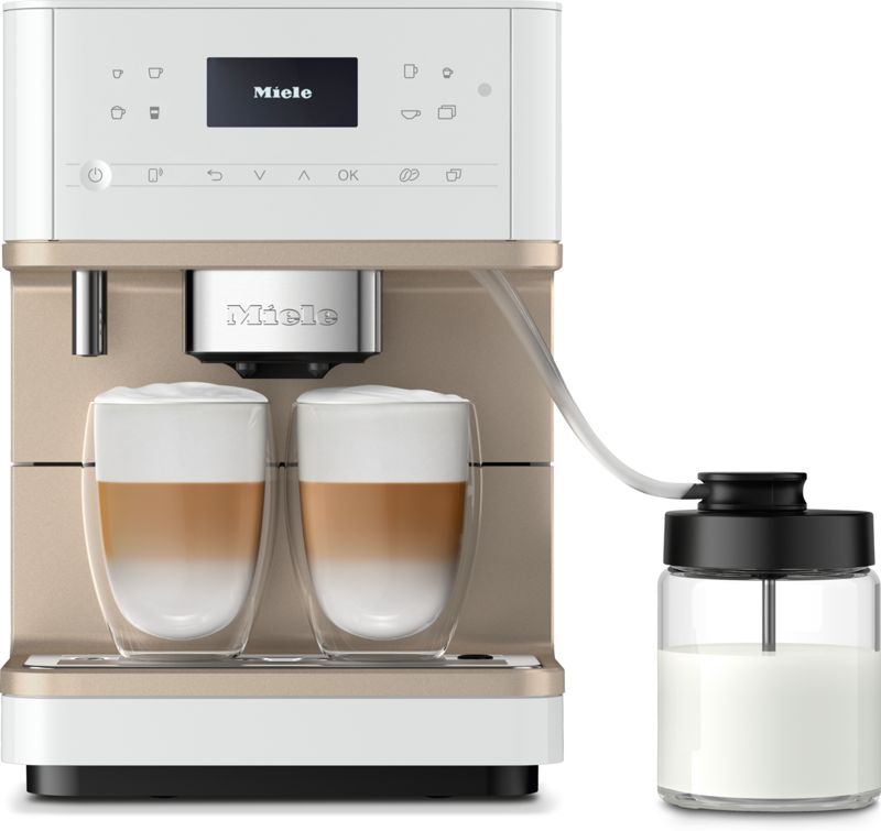 Miele CM 6360 MilkPerfection Lotus white-CM, model CM 6360 MilkPerfection — countertop coffee machines specified and installed by iKitchen Cabinetry