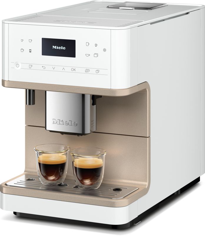 Miele CM 6360 MilkPerfection Lotus white-CM, model CM 6360 MilkPerfection — countertop coffee machines specified and installed by iKitchen Cabinetry, view 2