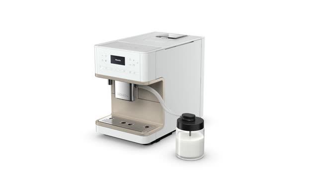 Miele CM 6360 MilkPerfection Lotus white-CM, model CM 6360 MilkPerfection — countertop coffee machines specified and installed by iKitchen Cabinetry, view 4