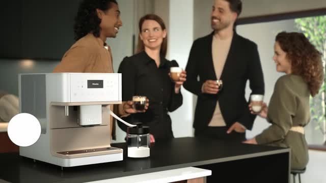 Miele CM 6360 MilkPerfection Lotus white-CM, model CM 6360 MilkPerfection — countertop coffee machines specified and installed by iKitchen Cabinetry, view 5