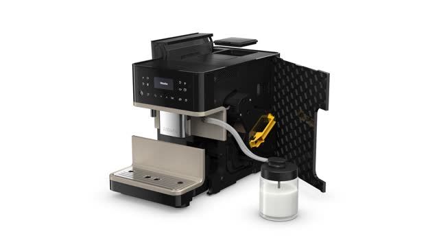 Miele CM 6360 MilkPerfection Obsidian Black.CS, model CM 6360 MilkPerfection — countertop coffee machines specified and installed by iKitchen Cabinetry, view 4