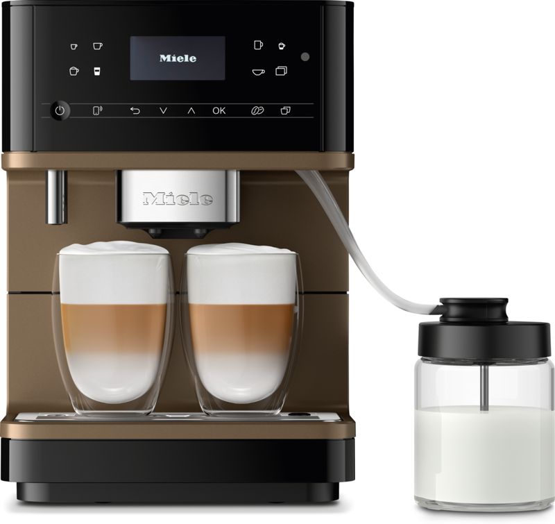 Miele CM 6360 MilkPerfection Obsidian Black.BronzePF, model CM 6360 MilkPerfection — countertop coffee machines specified and installed by iKitchen Cabinetry