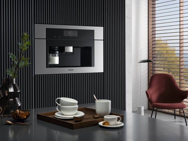 Miele Built-in coffee machine with DirectWater CVA 7775 Stainless steel/Clean Touch Steel, model CVA 7775 — built-in coffee machines specified and installed by iKitchen Cabinetry, view 4