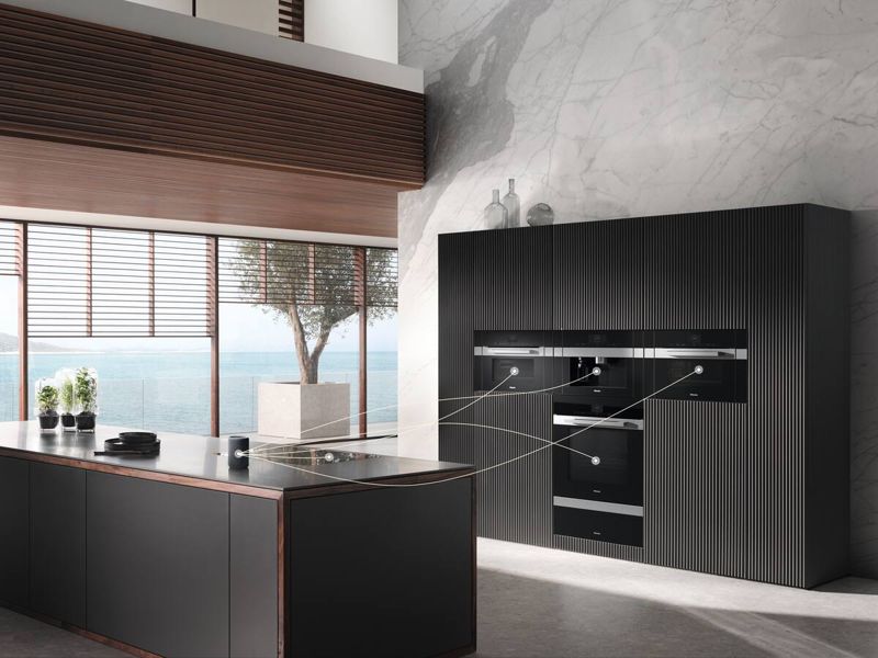 Miele Built-in coffee machine with DirectWater CVA 7845 Stainless steel/Clean Touch Steel, model CVA 7845 — built-in coffee machines specified and installed by iKitchen Cabinetry, view 3