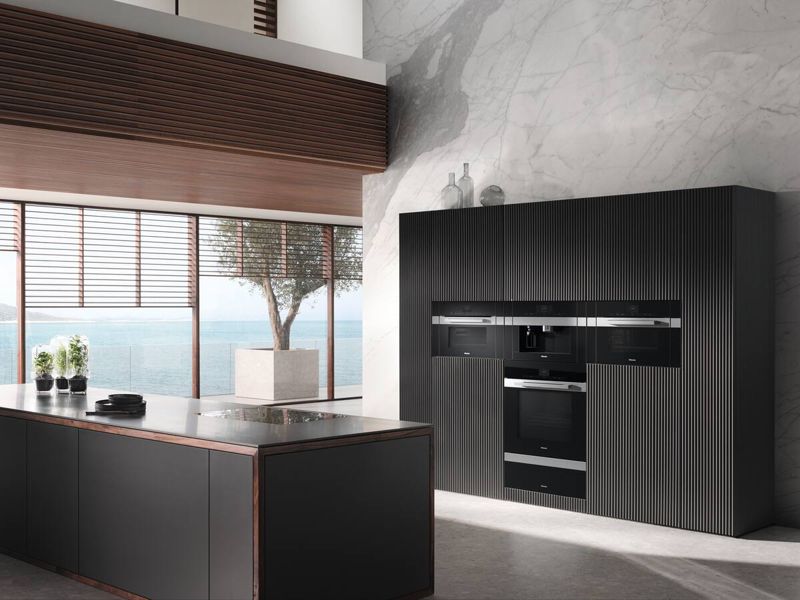Miele Built-in coffee machine with DirectWater CVA 7845 Stainless steel/Clean Touch Steel, model CVA 7845 — built-in coffee machines specified and installed by iKitchen Cabinetry, view 4