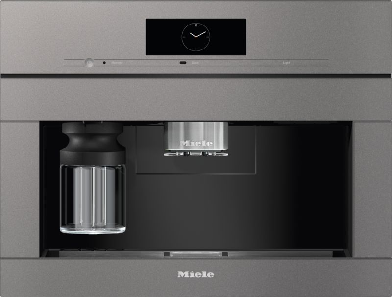Miele Built-in coffee machine with DirectWater CVA 7845 Graphite grey, model CVA 7845 — built-in coffee machines specified and installed by iKitchen Cabinetry