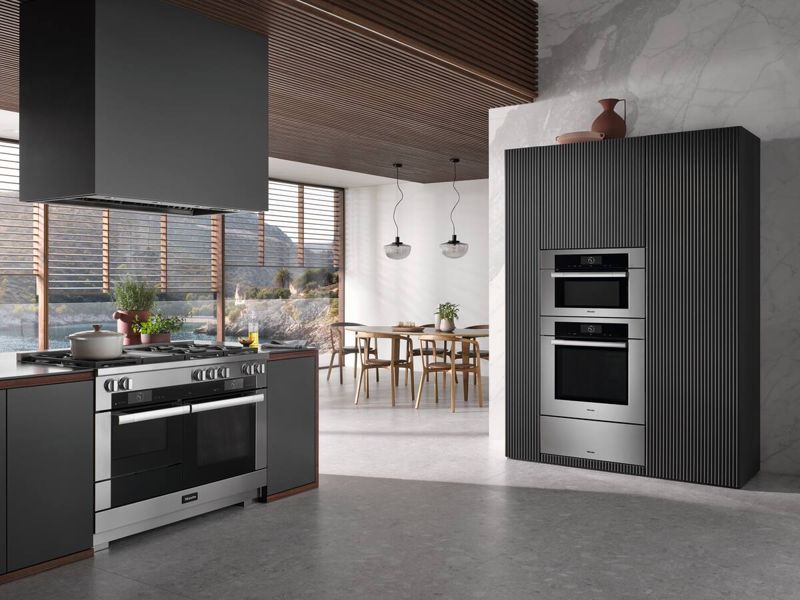 Miele HR 1956-3 G DF GD Stainless steel/Clean Touch Steel, model HR 1956-3 G DF GD — ranges specified and installed by iKitchen Cabinetry, view 4