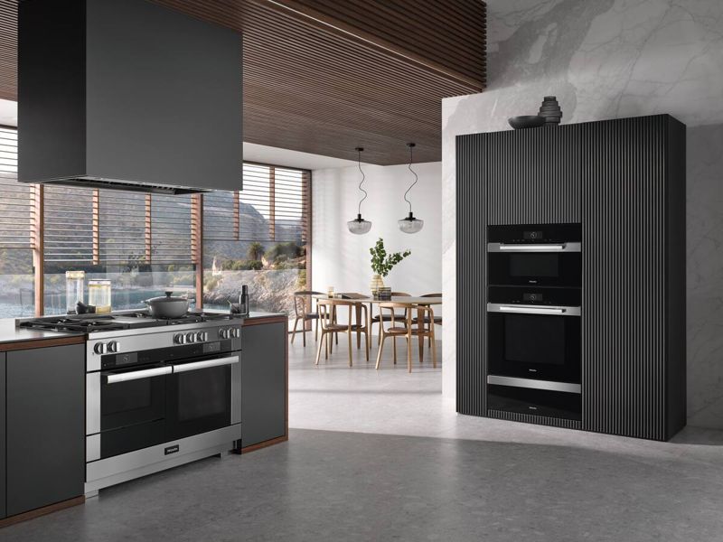 Miele HR 1956-3 LP DF GD Stainless steel/Clean Touch Steel, model HR 1956-3 LP DF GD — ranges specified and installed by iKitchen Cabinetry, view 5