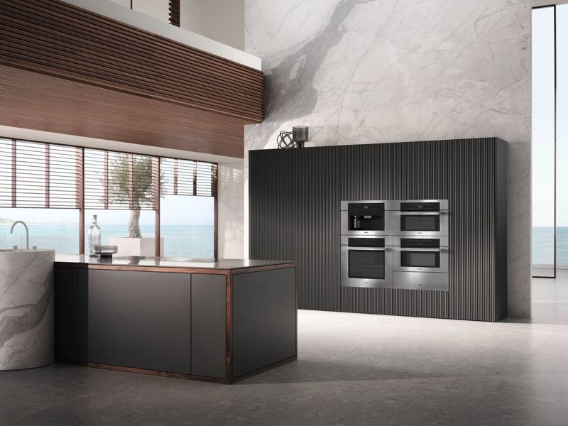 Miele H 7170 BM Stainless steel/Clean Touch Steel – 30" compact speed oven, model H 7170 BM — ovens specified and installed by iKitchen Cabinetry, view 3