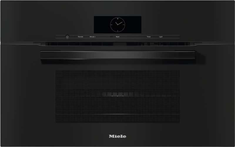 Miele 30" Compact Speed Oven H 7870 BM Obsidian Black, model H 7870 BM — ovens specified and installed by iKitchen Cabinetry