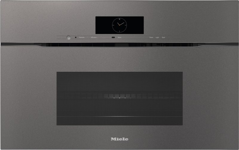 Miele 30" handleless compact speed oven, model H 7870 BMX — ovens specified and installed by iKitchen Cabinetry