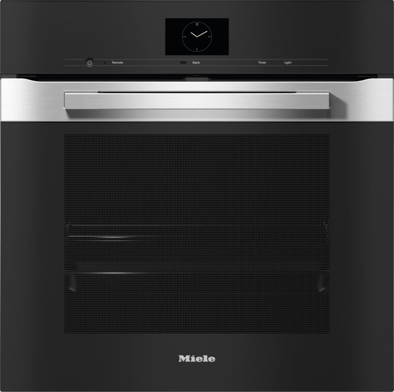 Miele 24" oven Platinum H 7660 BP AM Stainless steel/Clean Touch Steel, model H 7660 BP AM — ovens specified and installed by iKitchen Cabinetry