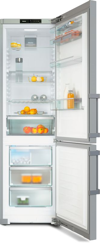 Miele 24" freestanding bottom-mount unit, model KFN 4799 DDE NA — freestanding bottom mounts specified and installed by iKitchen Cabinetry, view 2