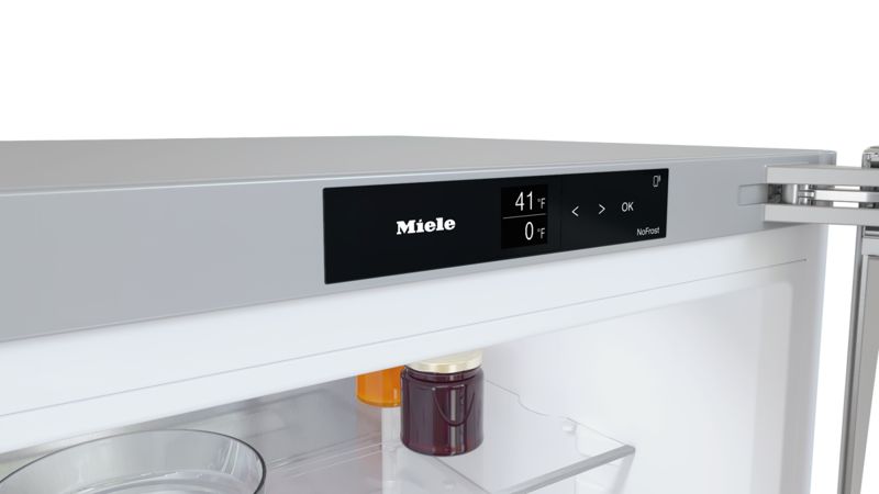 Miele 24" freestanding bottom-mount unit, model KFN 4799 DDE NA — freestanding bottom mounts specified and installed by iKitchen Cabinetry, view 6