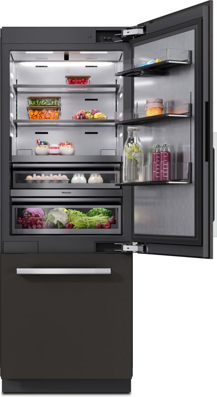 Miele 30" MasterCool bottom-mount unit, model KFMC 3836 R — built-in bottom mounts specified and installed by iKitchen Cabinetry