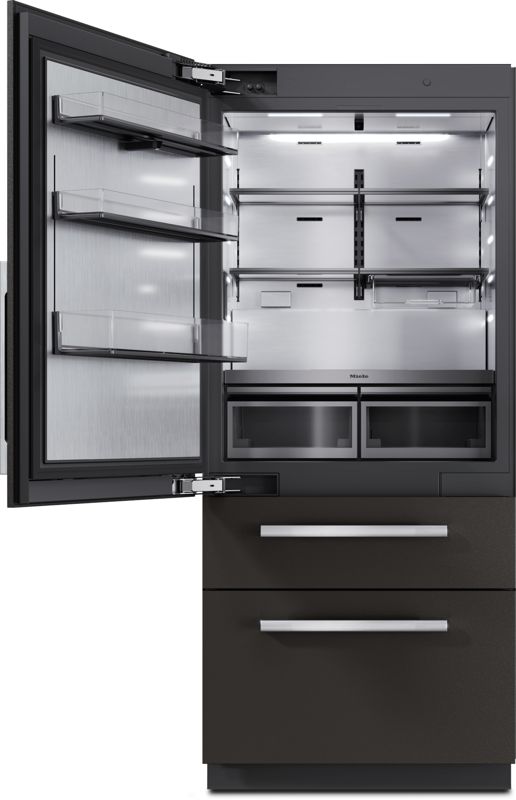 Miele 36" MasterCool bottom-mount unit, model KFMC 3846 L — built-in bottom mounts specified and installed by iKitchen Cabinetry, view 2