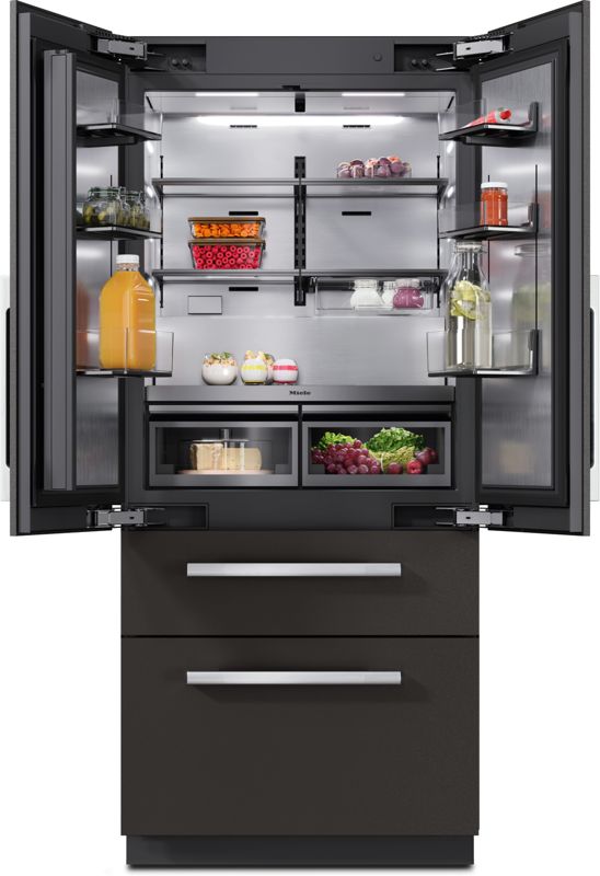 Miele 36" MasterCool bottom-mount unit, model KFMC 3846 FD — built-in bottom mounts specified and installed by iKitchen Cabinetry