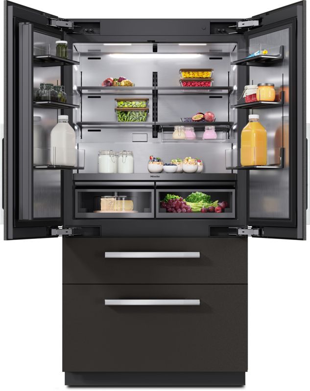 Miele 42" MasterCool FrenchDoor bottom-mount unit, model KFMC 3858 FD — built-in bottom mounts specified and installed by iKitchen Cabinetry