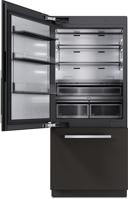 Miele 36" MasterCool bottom-mount unit, model KFMC 3642 L — built-in bottom mounts specified and installed by iKitchen Cabinetry, view 2