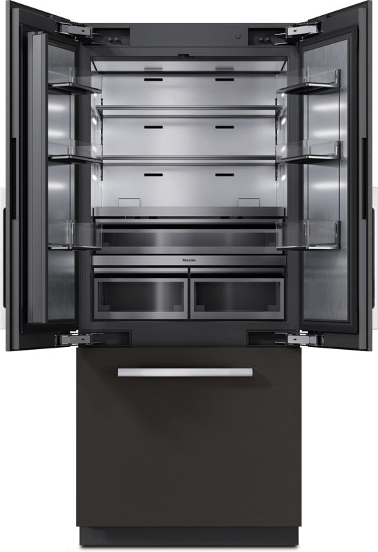 Miele 36" MasterCool FrenchDoor bottom-mount unit, model KFMC 3642 FD — built-in bottom mounts specified and installed by iKitchen Cabinetry, view 2