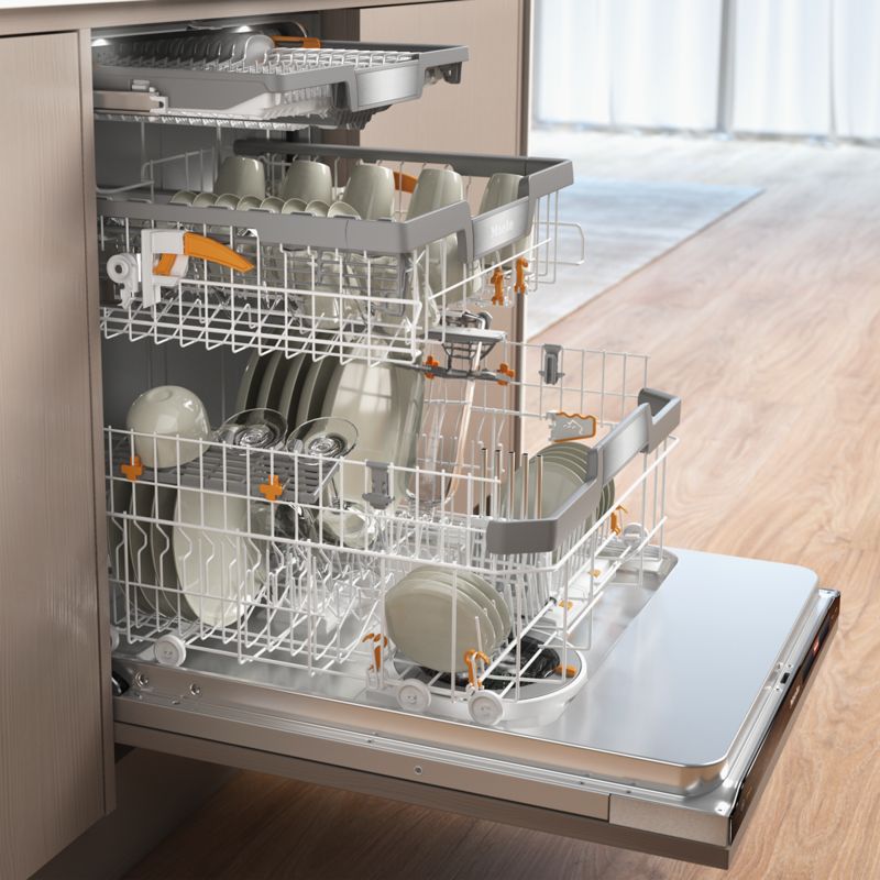 Miele G 7986 SCVi AutoDos K2O Clean Touch Steel/Obsidian Black, model G 7986 SCVi AutoDos K2O — dishwashers specified and installed by iKitchen Cabinetry, view 3