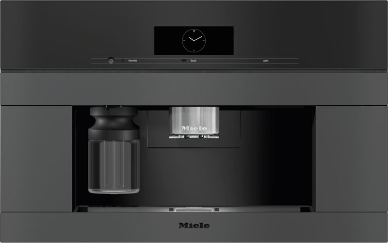 Miele Built-in coffee machine with DirectWater CVA 7875 Obsidian Black matte, model CVA 7875 — built-in coffee machines specified and installed by iKitchen Cabinetry