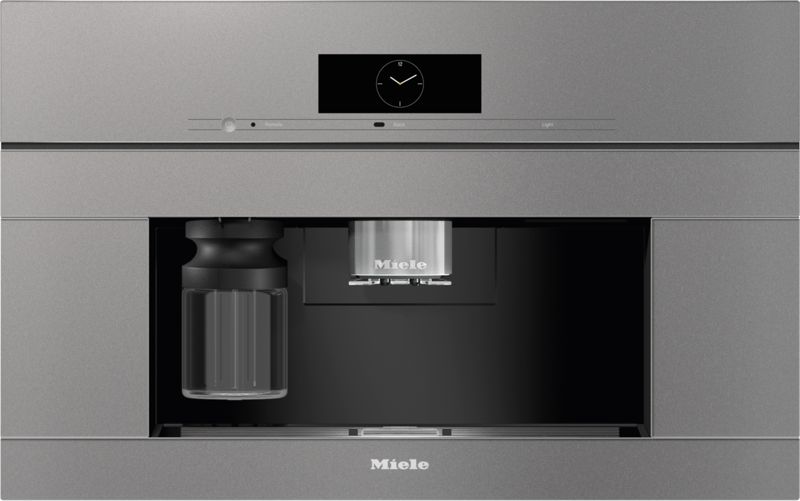 Miele Built-in coffee machine with DirectWater CVA 7875 Graphite grey, model CVA 7875 — built-in coffee machines specified and installed by iKitchen Cabinetry