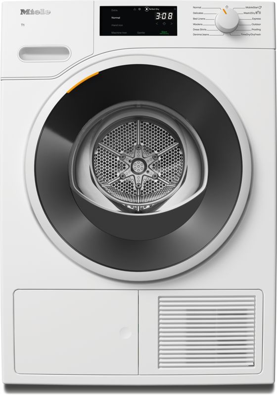 Miele T1 Heat-Pump Dryer TXF360WP, model TXF360WP — heat-pump dryers specified and installed by iKitchen Cabinetry