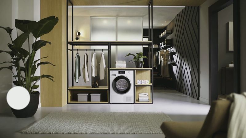 Miele T1 Heat-Pump Dryer TXR960WP Eco&Steam, model TXR960WP Eco&Steam — heat-pump dryers specified and installed by iKitchen Cabinetry, view 3