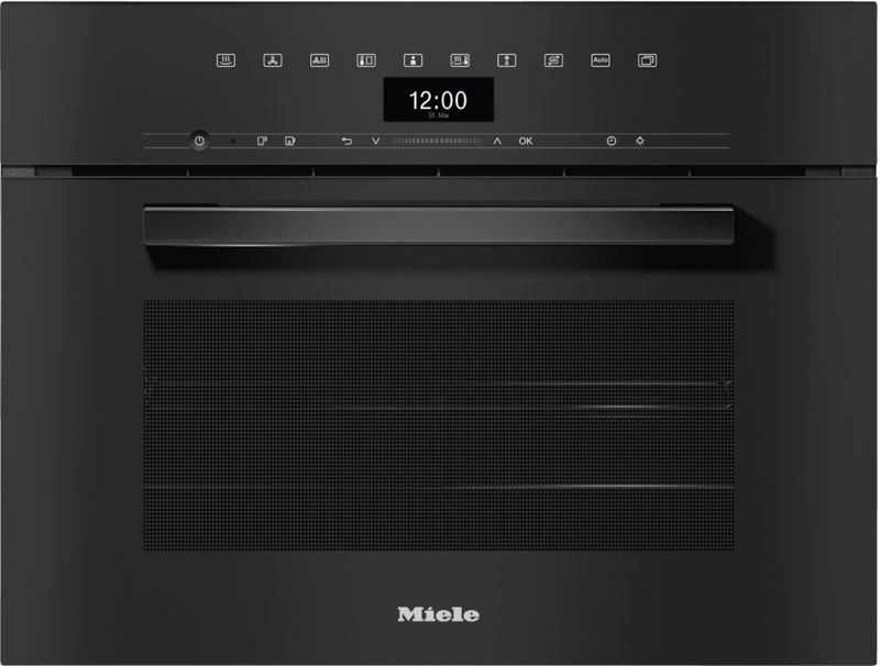Miele 24" Compact Combi-Steam Oven XL DGC 7440 AM Obsidian Black, model DGC 7440 AM — steam & combi-steam ovens specified and installed by iKitchen Cabinetry