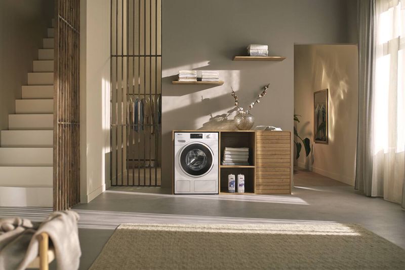 Miele W1 Front-Loading Washing Machine WXF980 WCS TDos&IWash&Steam, model WXF980 WCS TDos&IWash&Steam — washing machines specified and installed by iKitchen Cabinetry, view 5