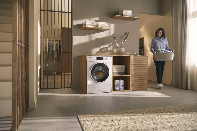 Miele W1 Front-Loading Washing Machine WXF980 WCS TDos&IWash&Steam, model WXF980 WCS TDos&IWash&Steam — washing machines specified and installed by iKitchen Cabinetry, view 6