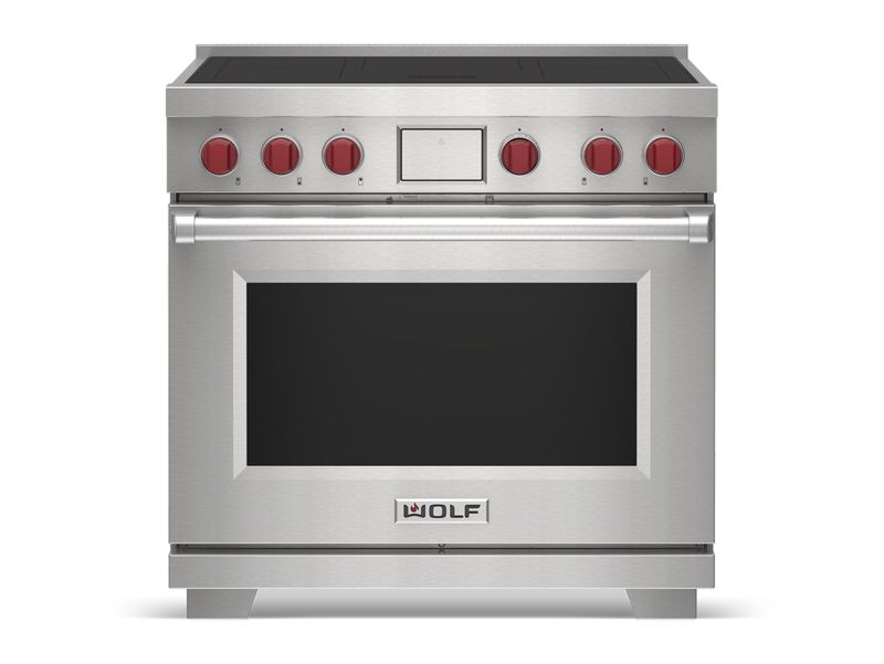 Wolf 36" Professional Induction Range, model IR36551/S/P — ranges specified and installed by iKitchen Cabinetry
