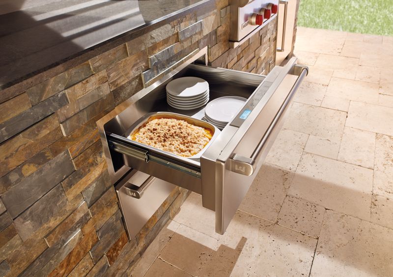 Wolf 30" Indoor/Outdoor Warming Drawer, model WWD3050O — drawers specified and installed by iKitchen Cabinetry, view 6