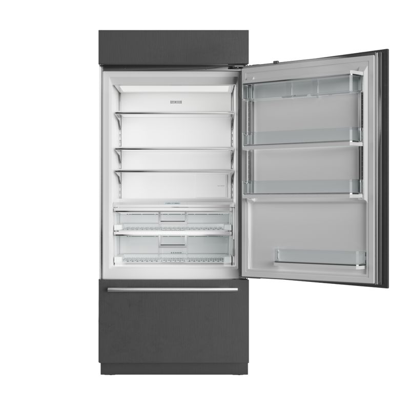 Sub-Zero 36" Classic Over-and-Under Refrigerator/Freezer, model CL3650U/S/P/L — over-and-under specified and installed by iKitchen Cabinetry, view 3
