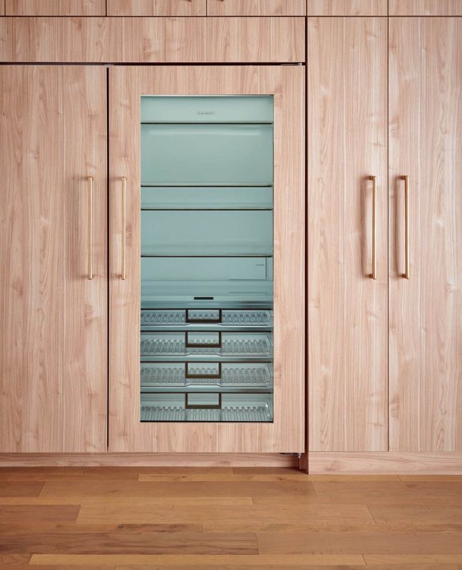 Sub-Zero 36" Classic Refrigerator with Glass Door, model CL3650RA/S/P/R — column refrigeration specified and installed by iKitchen Cabinetry, view 2