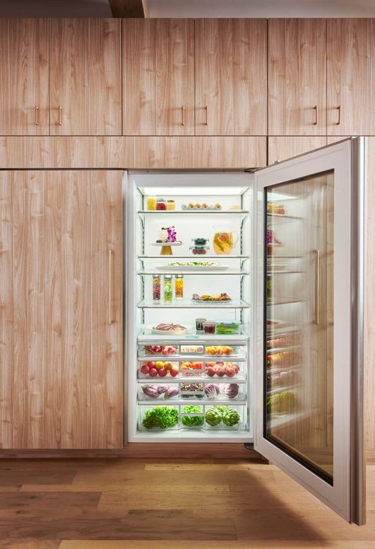 Sub-Zero 36" Classic Refrigerator with Glass Door - Panel Ready, model CL3650RG/O/R — column refrigeration specified and installed by iKitchen Cabinetry, view 2