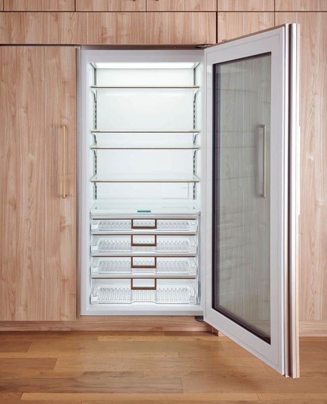 Sub-Zero 36" Classic Refrigerator with Glass Door - Panel Ready, model CL3650RG/O/R — column refrigeration specified and installed by iKitchen Cabinetry, view 3