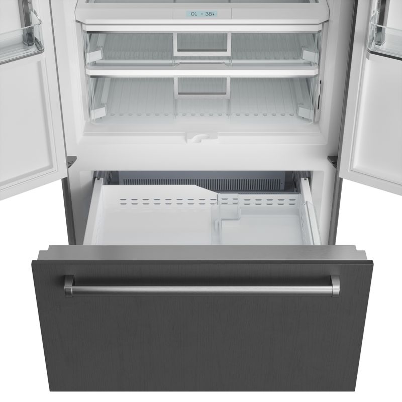 Sub-Zero 36" Classic French Door Refrigerator/Freezer - Panel Ready, model CL3650UFD/O — french doors specified and installed by iKitchen Cabinetry, view 3