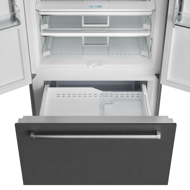 Sub-Zero 36" Classic French Door Refrigerator/Freezer with Internal Dispenser, model CL3650UFDID/S/P — french doors specified and installed by iKitchen Cabinetry, view 2